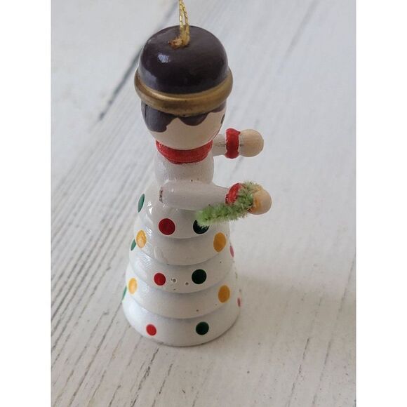Wooden vintage polka dot white trash girl ornament Xmas decor - Picture 3 of 5